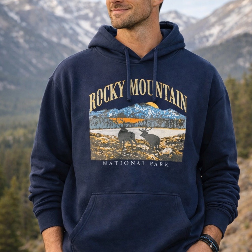 Columbia Navy Graphic Hoodie